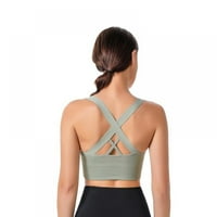 Ženski sportski Grudnjaci-udobni Grudnjaci za vježbanje s križnim podstavom na leđima bez donje žice za jogu i fitness