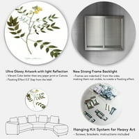 DesignArt 'Drevni botanički proizvodi xviii' Tradicionalna metalna zidna umjetnost kruga - disk od 11