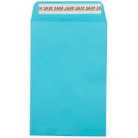 Papir i omotnica otvorene omotnice kataloga u plavoj boji, s poklopcem koji se ljušti i brtvom, 6 9 u pakiranju