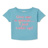 Garimals bebe djevojčice 'upravo sam probudio grafičku majicu s kratkim rukavima, veličine 0 3m-24m