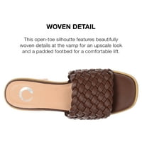 Zbirka Journee Womens fylicia tkana detalja na složenim sandalama na petu