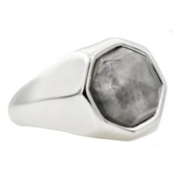 Muški originalni mjesečev kamen prsten od nehrđajućeg čelika
