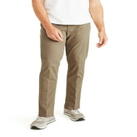 Dockers muški veliki i visoki konusni fit fit pametni fle radni dan kaki hlače