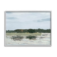 Obalna golema brda Pejzažni krajolik slikanje siva uokvirena umjetnička print zidna umjetnost