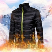 Zimski kaputi za muškarce velikog rasta, Muška jesen / zima ležerna jakna srednje duljine s ovratnikom, ugrađena jednobojna jakna