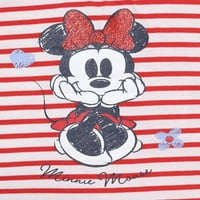 Disney Minnie Mouse BEZE DJEVOJKE ROMPER, TOP, KRATKE I GLAVE, OTCORNI SET PROSTORNICI, 0 3- MJESECA