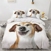 Slatki psi prekrivač za poplun kućni ljubimac smiješni set posteljine za životinje 3-inčni Print pokrivač za štene prekrivač za jastuke