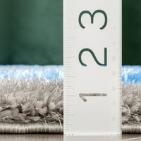 Dobro tkani lolly mika retro cig-cak uzorak siva svijetloplava 9'3 12'6 3D tekstura shag područja prostirka prostirka