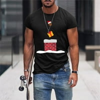 Muška modna božićna pamučna majica s digitalnim tiskom kratkih rukava muške majice i vrhovi