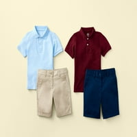 Wonder Nation Boys School Uniforma ravna fronta kratkih hlača, veličine 4- & Husky