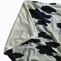 Jednostavno Daisy 60 80 Moo Print Fleece bacajte pokrivač, mornarica