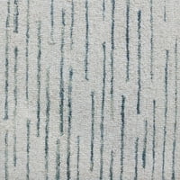 Domaća Bella Serene bjelokosti Blue Modern Striped Wool prostirka, 9 '12'