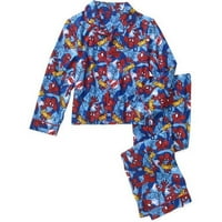 Dječaci 'Poli gumb prednja pidžama set za spavanje, dostupan u znakovima