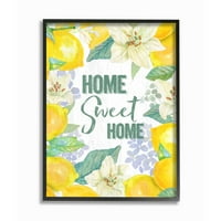 & Ljetni zidni dizajn uokviren cvijećem i limunom i citrusima Andrea Tachiera, 16 20