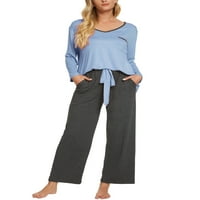 Jedinstvene ponude ženske pidžame modalne košulje dugih rukava i hlače setovi za spavanje