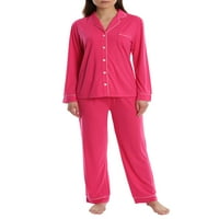 Blis ženski klasični gumb s dugim rukavima dolje set pidžama u pidžama