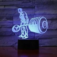3 _ optička svjetiljka s prekidačem na dodir noćno svjetlo za dizanje utega u stilu anime, Akrilna vizualna stolna svjetiljka koja