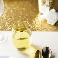 & Gold Rim unca prozirna jednokratne plastične čaše za vino