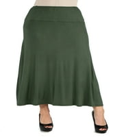 Udomna odjeća Ženski elastični struk Čvrsta boja Maxi suknja